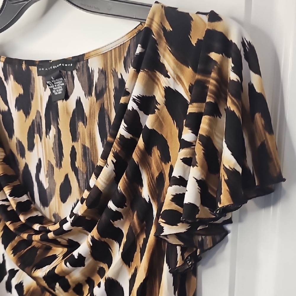 Grace Elements Animal Print‎ Blouse - Picture 4 of 5